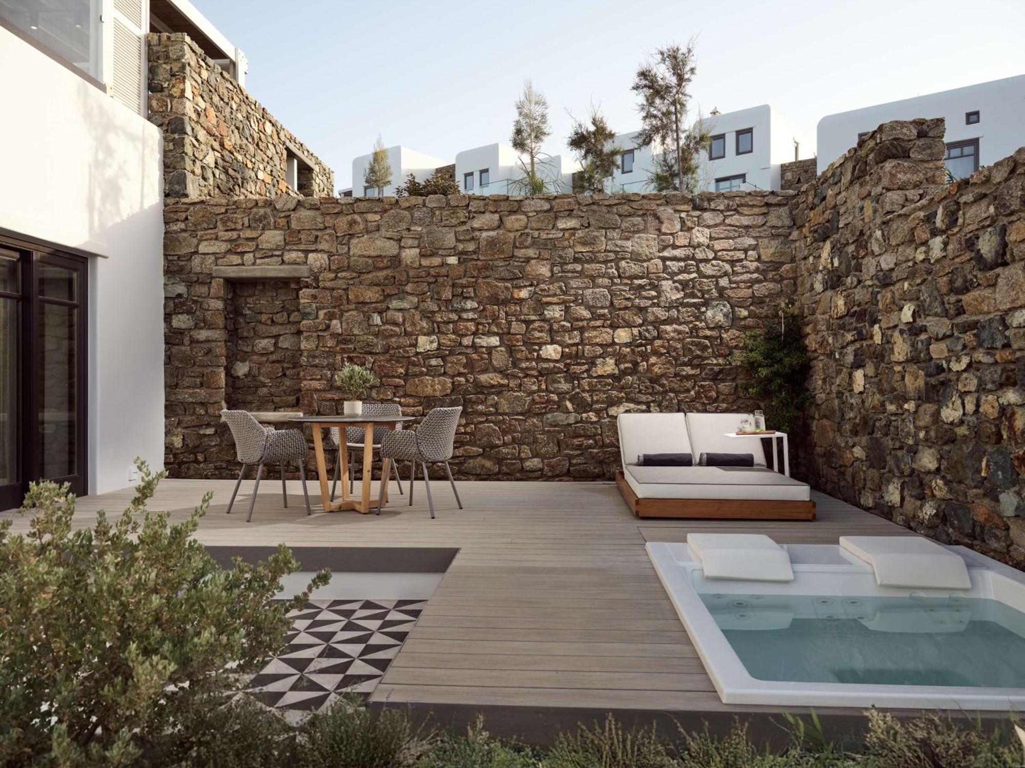 Semeli Coast Mykonos Curio Collection By Hilton Hotel Merchia Beach Buitenkant foto