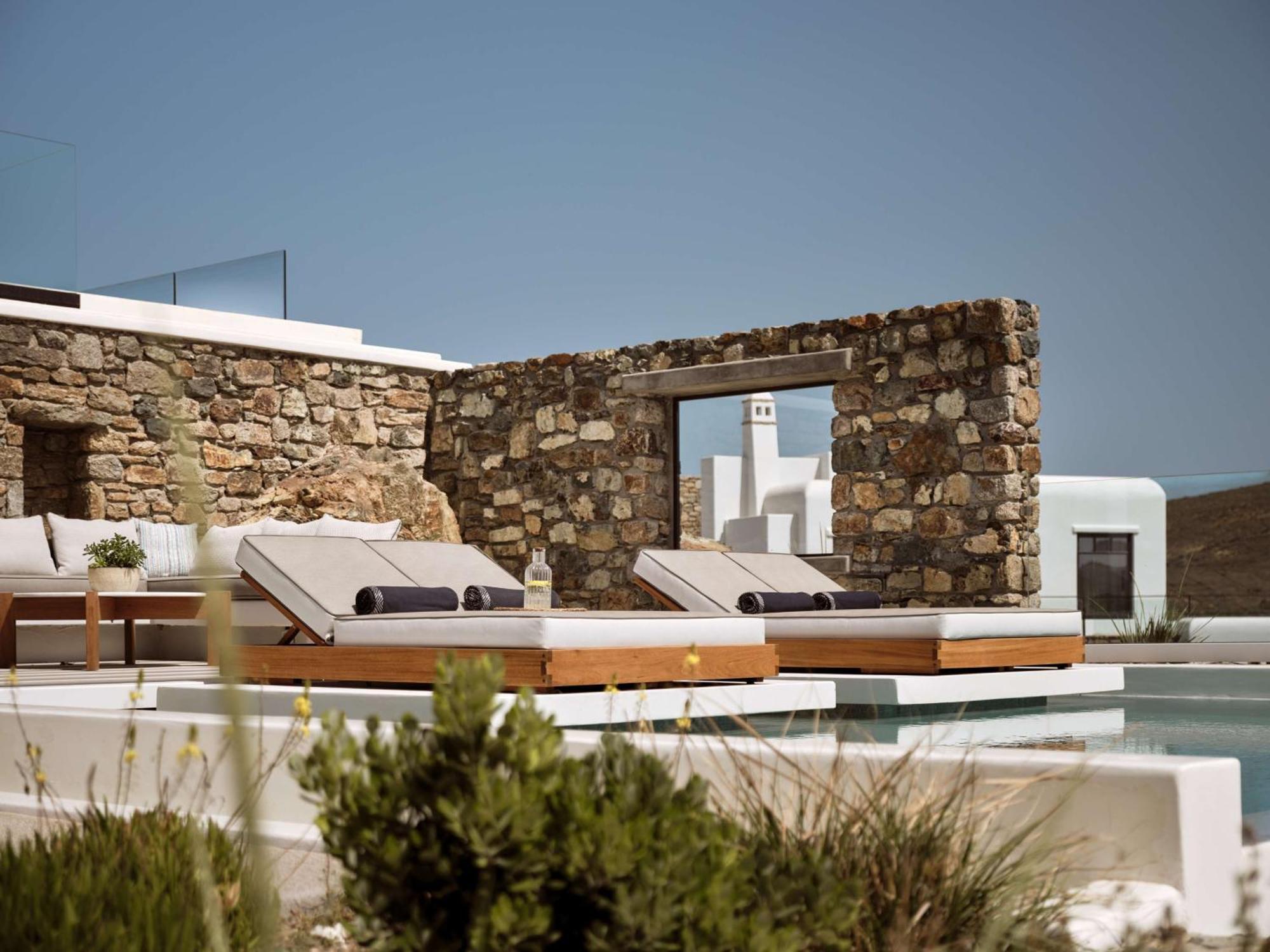 Semeli Coast Mykonos Curio Collection By Hilton Hotel Merchia Beach Buitenkant foto