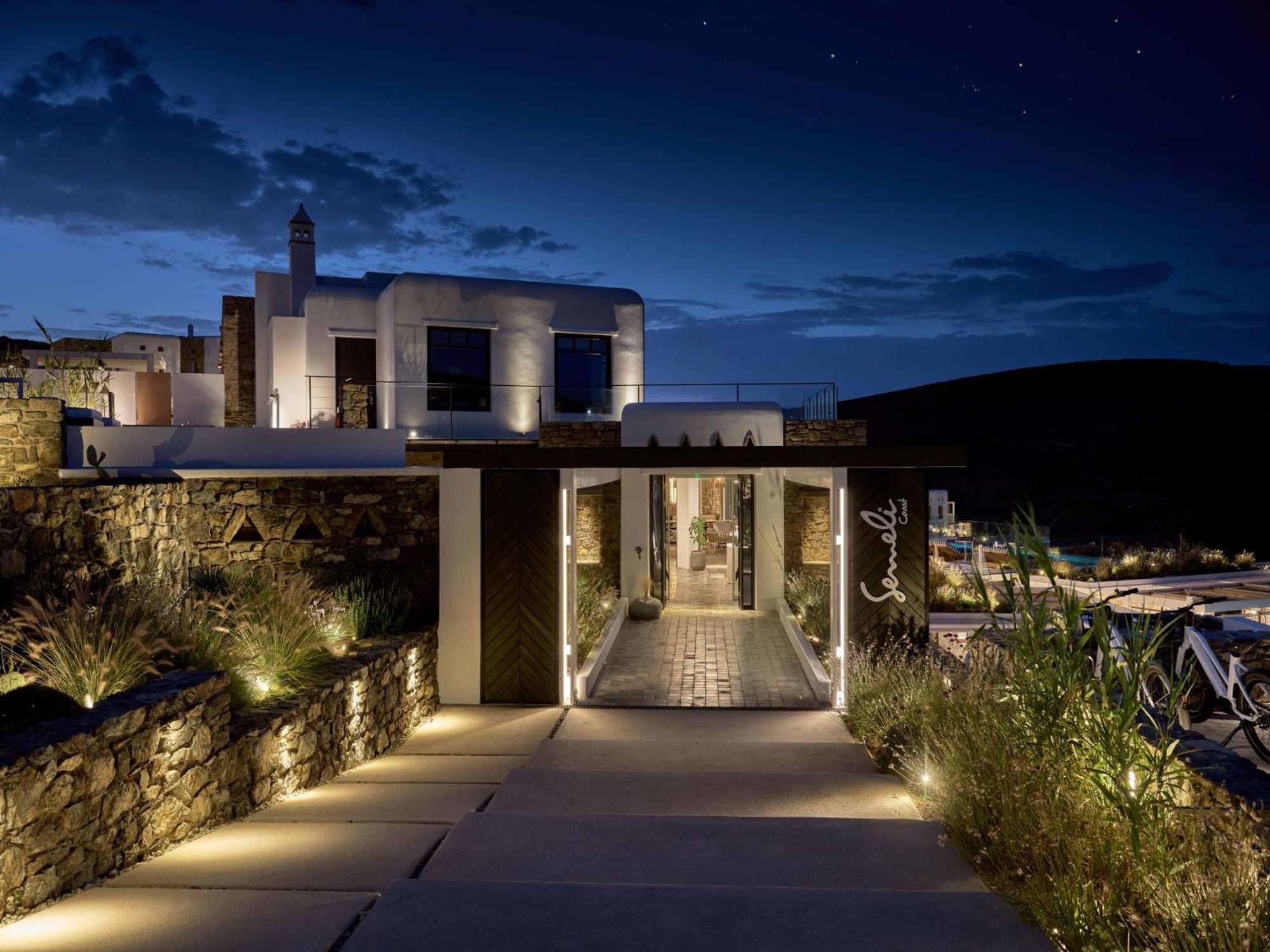 Semeli Coast Mykonos Curio Collection By Hilton Hotel Merchia Beach Buitenkant foto