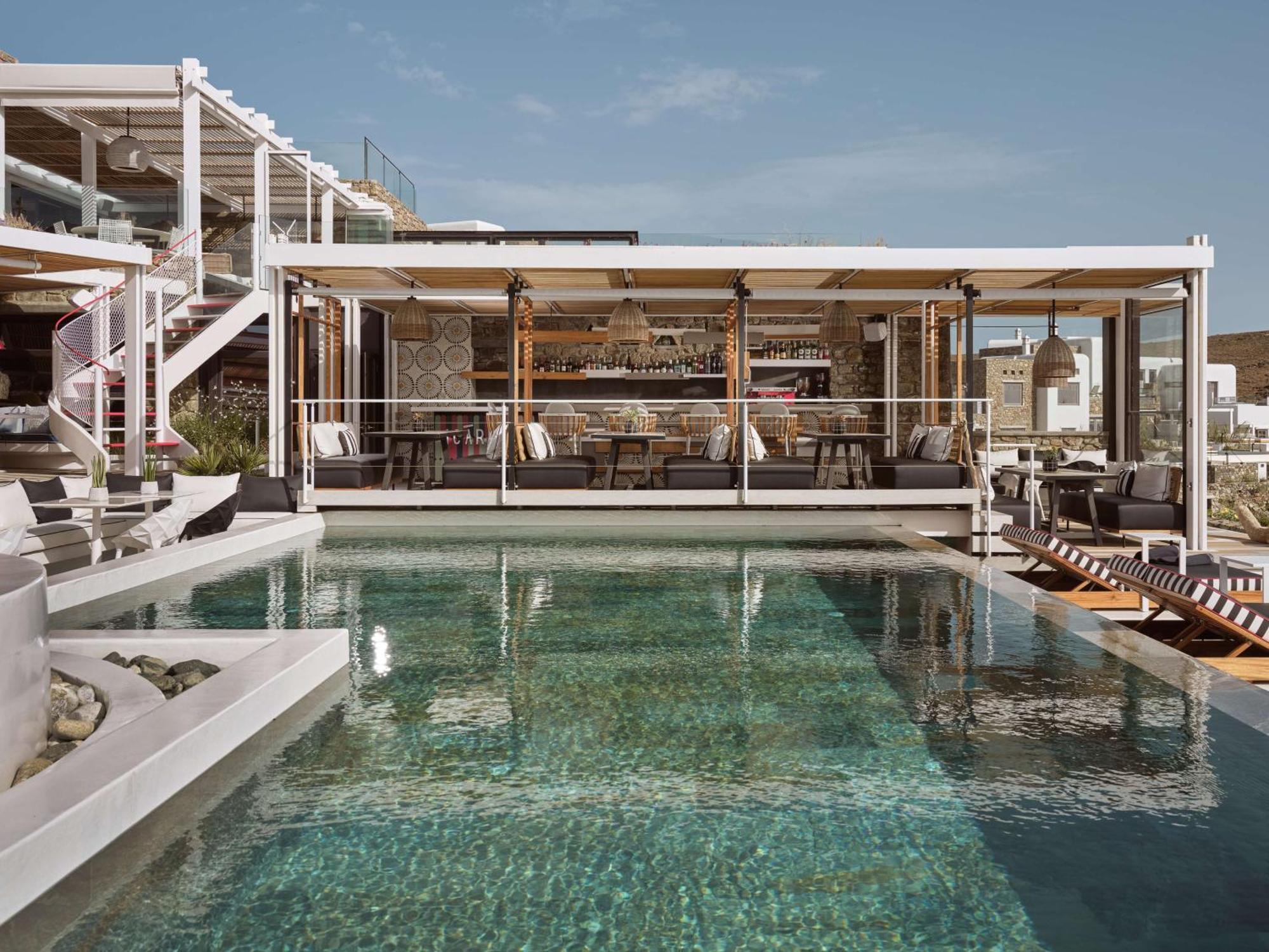 Semeli Coast Mykonos Curio Collection By Hilton Hotel Merchia Beach Buitenkant foto