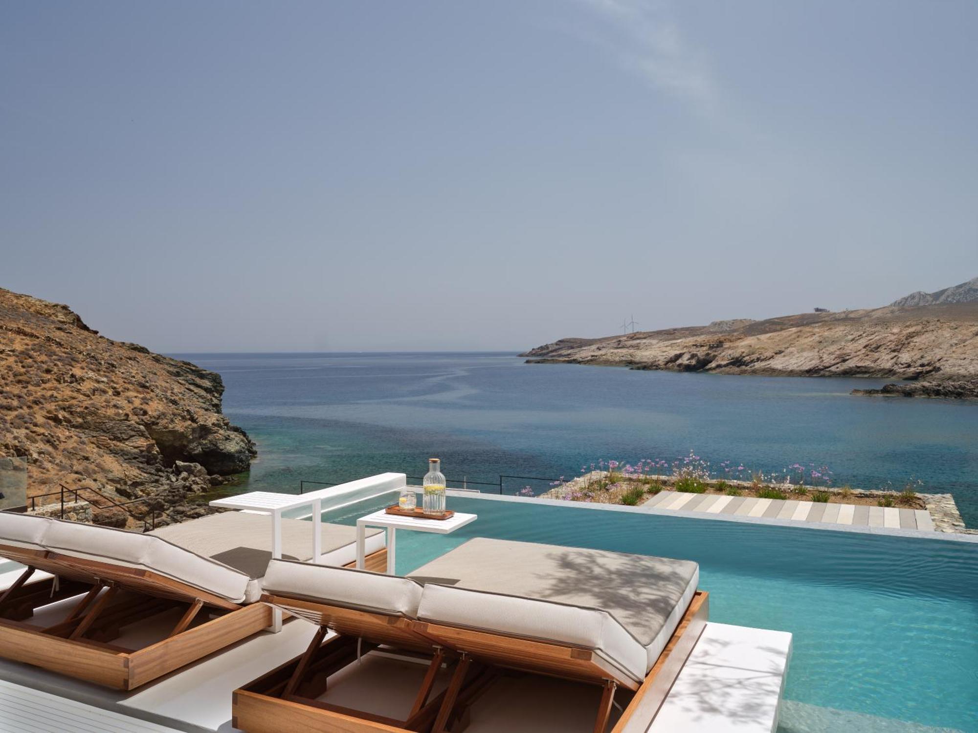 Semeli Coast Mykonos Curio Collection By Hilton Hotel Merchia Beach Buitenkant foto
