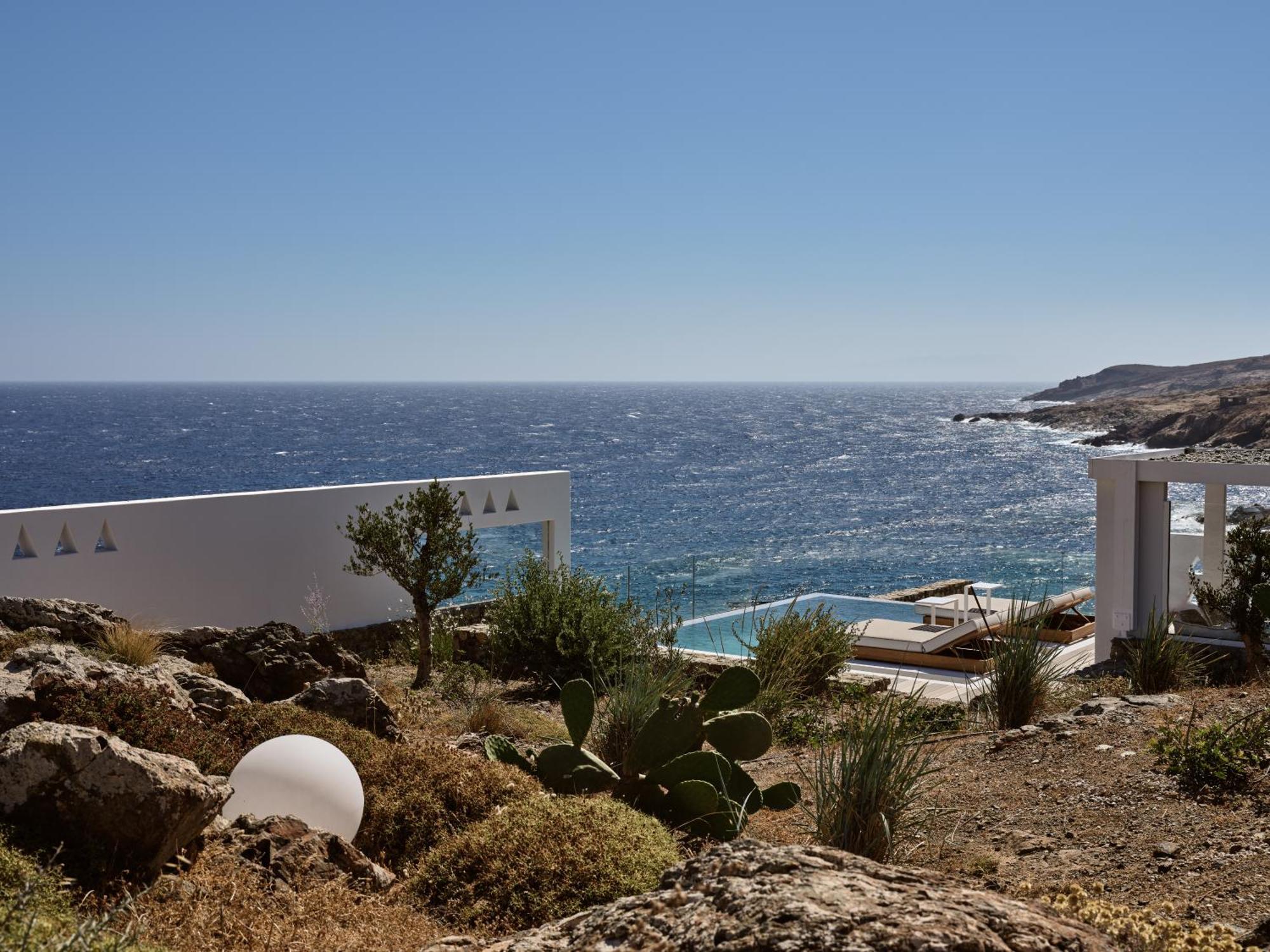 Semeli Coast Mykonos Curio Collection By Hilton Hotel Merchia Beach Buitenkant foto