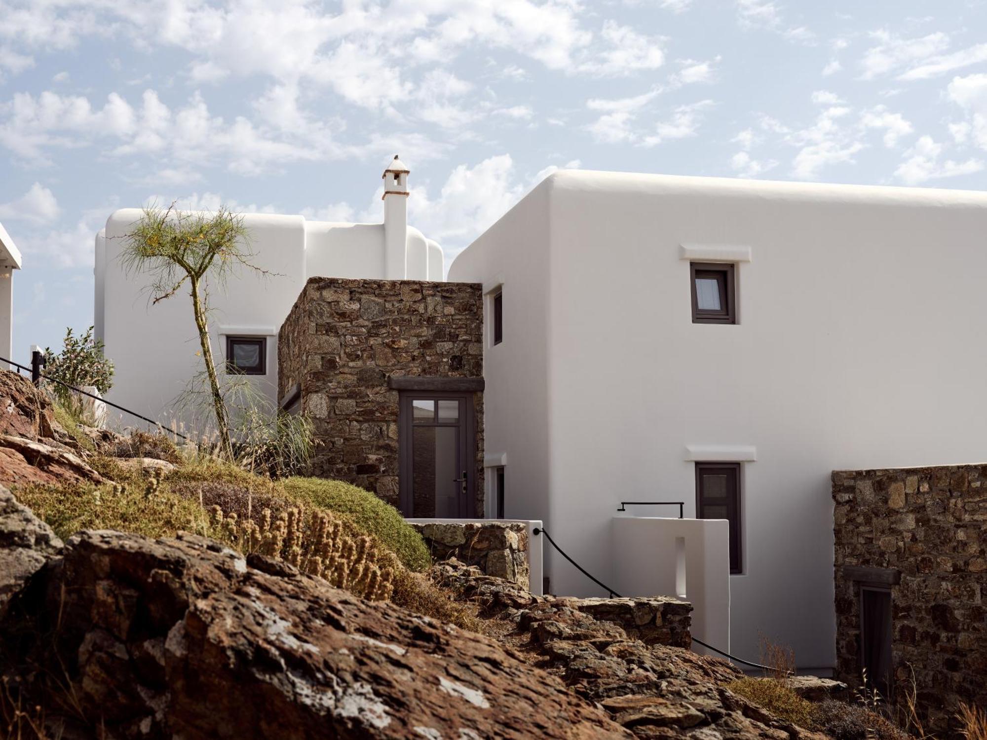 Semeli Coast Mykonos Curio Collection By Hilton Hotel Merchia Beach Buitenkant foto