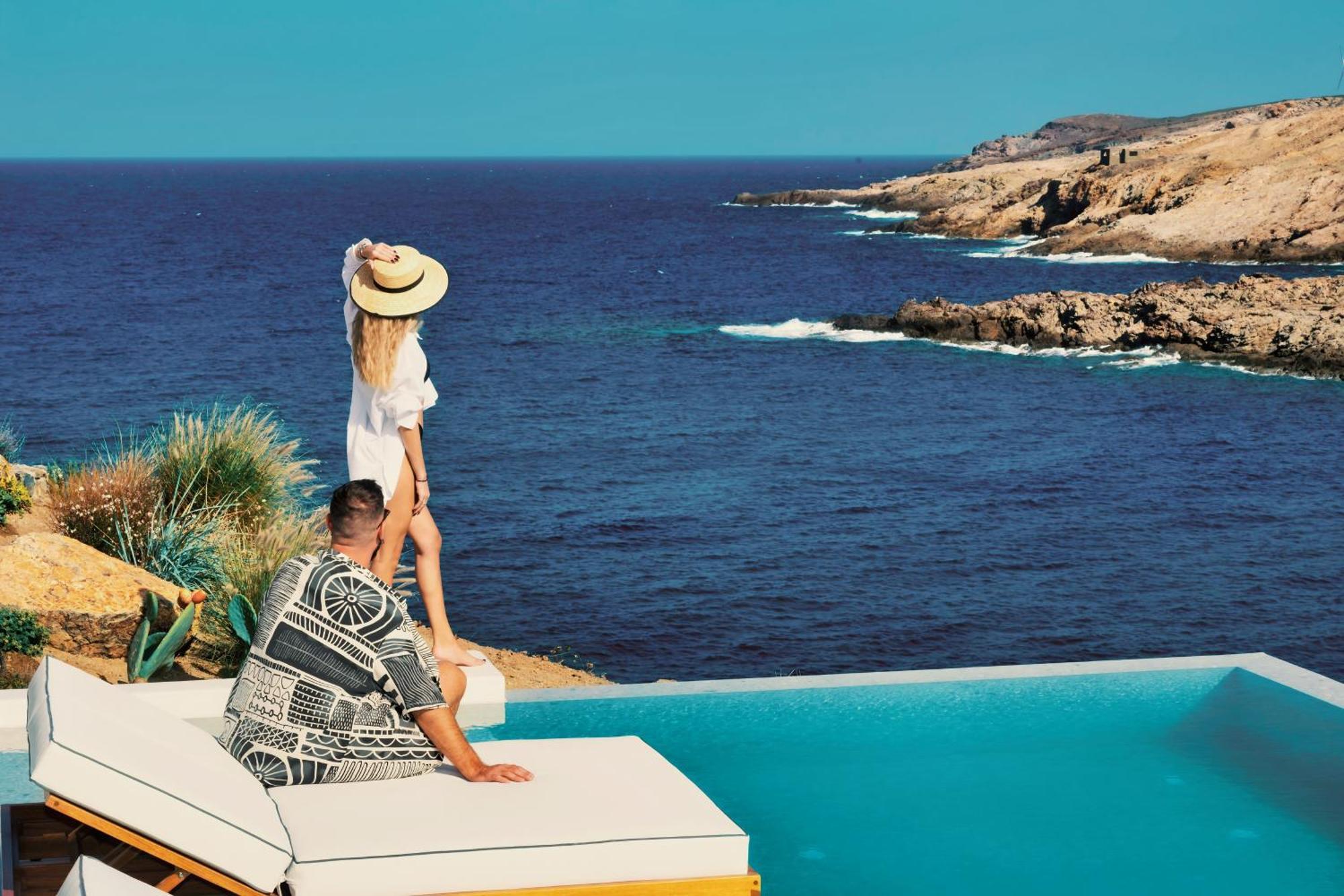 Semeli Coast Mykonos Curio Collection By Hilton Hotel Merchia Beach Buitenkant foto